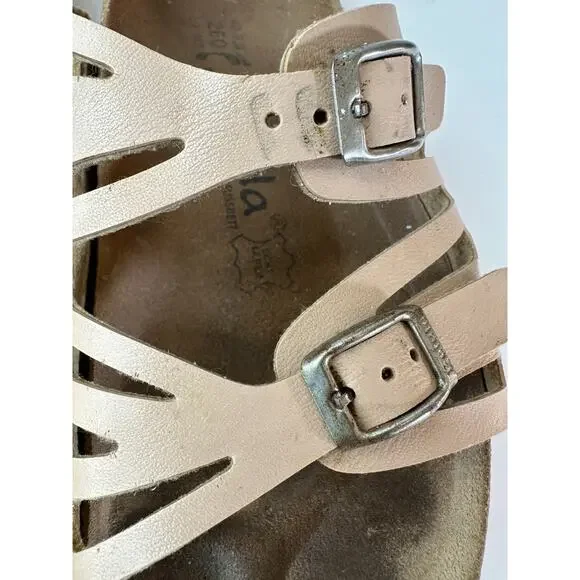 Birkenstock Betula Granada Slides Strappy Sandals Khaki Tan Peach US Size 9 - Picture 5 of 16